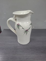 Mary Ann Geis Signed Pitcher New Hampshire Studio Art Pottery Berries N Leaves