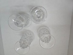 Fostoria American Clear Flared Low Water Goblets (4)