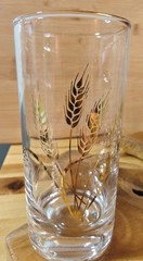 MCM Homer Laughlin 22K Gold Wheat Decorated Tumbler Glasses Set of 18