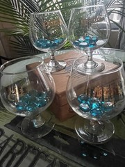 Vintage Leroux California Brandy Snifters Set Of 4 In Very Good Used Condition.