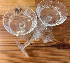 Lot Of 3 Waterford Crystal Lismore Tall Sherbert Champagne Glasses -4 1/8″ EC