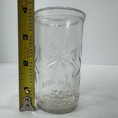 Vintage 1960’s Anchor Hocking Atomic Starburst Juice Glass Jelly Jar Set of 2