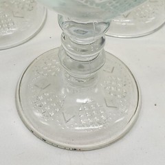 Set of 5 Avon Fostoria Crystal HEARTS AND DIAMONDS-CLEAR Goblets EXCELLENT