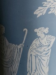 Hellenic Blue 16 oz Flat Tumbler by Jeannette • 6½» Tall Vintage