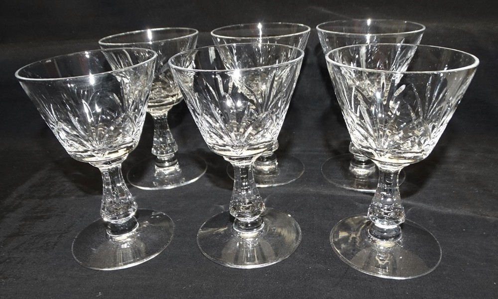 Seneca 6 Liquor Cocktails Cut 967 Fan and Dot Design on Blank 912