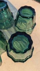 6 Retro Joeyen Saguaro Stacking Cactus Green Glasses Drinking Glass Tumbler 8 Oz