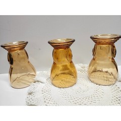 Moondrops New Martinsville Viking Glass Amber Tumblers Vintage Glasses
