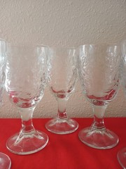 Vtg Princess House Fantasia Footed Water Wine Goblets Set of 7
