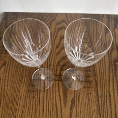 Set of 2 Lenox X KATE SPADE New York Crystal HARRISON Wine Glasses DISCONTINUED
