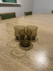 Vintage MCM Gray Glasses/Tumblers – Dominion Glass Company – Tulip Shape