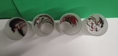 1950’s Federal Gay Fad Glasses 4 Glass Set «Rich Man Poor Man Beggar Man Thief»