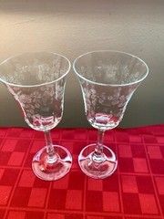 2 Lenox Garden Castle 6 5/8″ Wine Glasses – Pair-