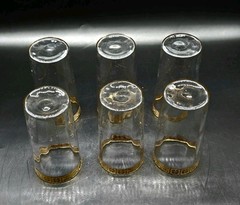 10pc MCM Stetson Gold Encrusted Floral Band 6 Highball 4 Cordial Glass Set