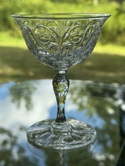 Set Of 8 Webb England Rock Crystal Cut Glass Port Wine Stems C 1900