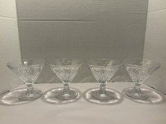 4 Shannon By Godinger Dublin Crystal Martini Glasses Goblets