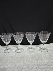 FOSTORIA PINE FOOTED WATER COCKTAIL GOBLETS RETIRED DISCONTINUED PATTERN VTG.