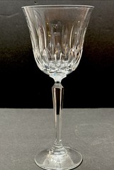 Set of 4 Mikasa Interlude Wine Glasses Cut Crystal 8.25″H 3.5″W Rim Capacity 6oz