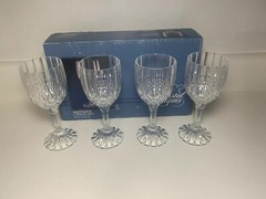 Cristal d’Arqies Bretagne Lead Crystal Wine Glasses France Set Of 4 New