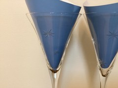 2 Marquis by Waterford Crystal 11″ Celebration Starburst Champagne Flute Glasses