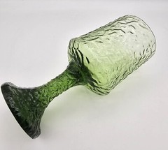 MCM Lenox Impromptu Hand Blown Glass Green Crinkle Goblet 1 Pc, 12oz