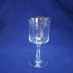 Noritake Rhythm Clear Crystal Wine Glass With Silver Trim