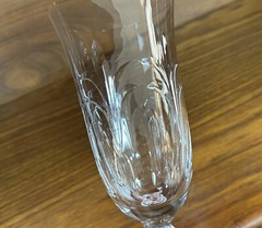 Set of (9) Tiffin CHARDONNAY 6.875” Tall Iced Tea Glasses, Signed