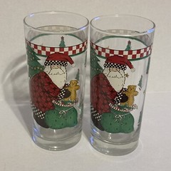 SET OF 2 SAKURA DEBBIE MUMM MAGIC OF SANTA TUMBLERS 16 OZ