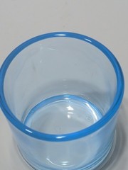 ✨VINTAGE✨ BEAUTIFUL 2″ Blue Glass TUMBLER, Tea Light Candle Holder & More
