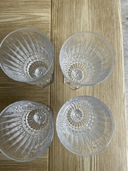 Vintage Fostoria Heritage Clear Crystal Iced Tea Goblets Water Glasses-Set of 4