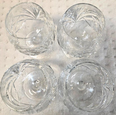 GORHAM CRYSTAL CHERRYWOOD BRANDY GLASS USED SET OF 4