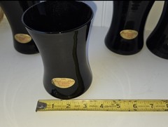 4 Morgantown Glass Seneca Fashionables Flat Tumblers In Ebony 13 oz