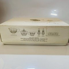 Godinger Shannon Crystal 7 Piece Starter Set Gravy Salt Pepper Creamer Sugar