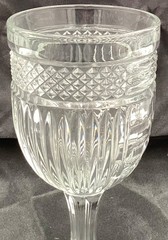 Vintage Libbey Radiant Water Wine Goblets Glasses Set of Two (2) Pressed Glass