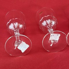 Vintage Luminarc Crystal Goblets (4) / Wine Glasses 8″ Tall -Syracuse Tag