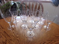 Wine Water Cut Crystal Fantasy 6 1/8″ Wine 11 oz – Set of 9