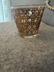 VTG Culver Cannella 22 KT Gold 1 Double Old Fashioned Glass
