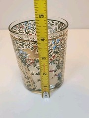 (2)Vintage Cera Hunt of the Unicorn Tapestry Rocks Whiskey Cocktail Glasses EUC