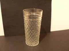 Vintage Indiana Glass Diamond Point Tumbler 15 oz Water Glass (ES