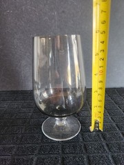 Vintage Smoky Gray Tint Iced Tea Glass American Cookware •Blown Glass Short Stem