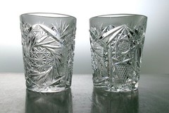 Pair of American Brilliant Cut Glass Tumblers ABP Perf Cond
