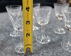 Set of 6 Vintage Waterford Crystal Lismore Cordial Shot Glasses 3.5″ 1 oz
