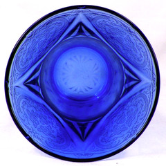 Blue Royal Lace Tumbler 12 oz. Hazel Atlas Depression Glass Vintage Good