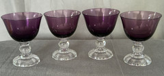 Fostoria American Lady Amythest Cocktail Liquor 3 5/8″ Tall Glasses