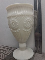 The Pioneer Woman Adeline Snow Goblet Tumbler Chalice Milk Glass White Gibson