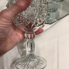 Libbey Hobstar Clear Star of David 7” Wine Water Goblet – Set of 6