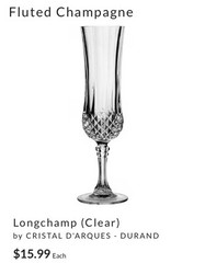 Cristal d’Arques Longchamp Set of 5 Champagne Water Wine Sherry & Cordial Qty Av