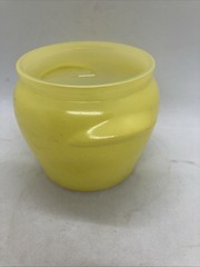 Vtg Glasbake Yellow Honey Whip Glass Jar