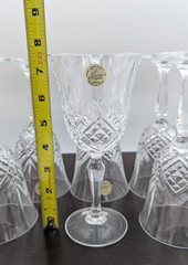 Set of 6 Cristal D’Arques Masquerade Crystal Wine Glasses Water Goblets 7-1/2″
