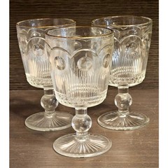 VTG Bartlett Collins St. Genevieve Clear with gold trim 5 7/8″ in Water Glass