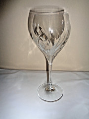 Gorham Blown Crystal Wine Glass Water Goblet Ardent 8 Oz Height: 7 5/8 In